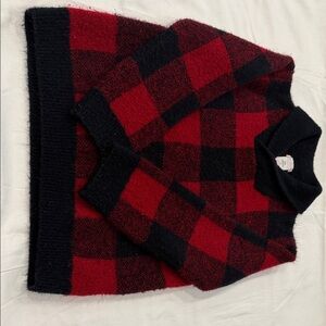 Joe Fresh Kids Plaid Red and Black Sweater
